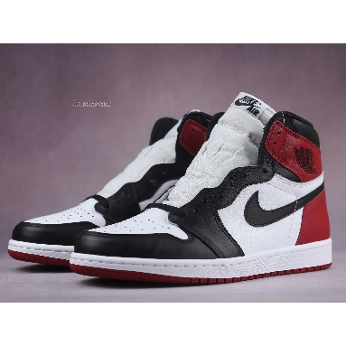 Air Jordan 1 High OG Black Toe 555088-125-02 White/Black-Varsity Red Mens Womens Shoes