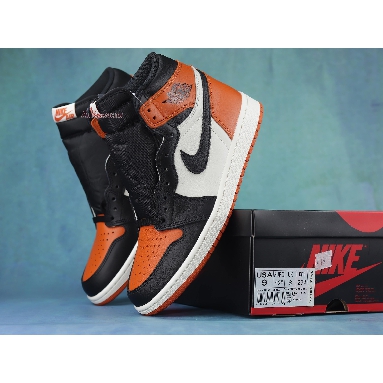 Air Jordan 1 High OG Shattered Backboard 555088-005-02 Black/Starfish-Sail Sneakers