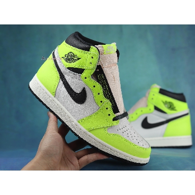 Air Jordan 1 Retro High OG Visionaire 555088-702 Volt/Black/Sail Mens Womens Shoes