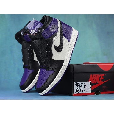 Air Jordan 1 Retro High OG Court Purple 555088-501-02 Court Purple/Sail-Black Mens Womens Shoes