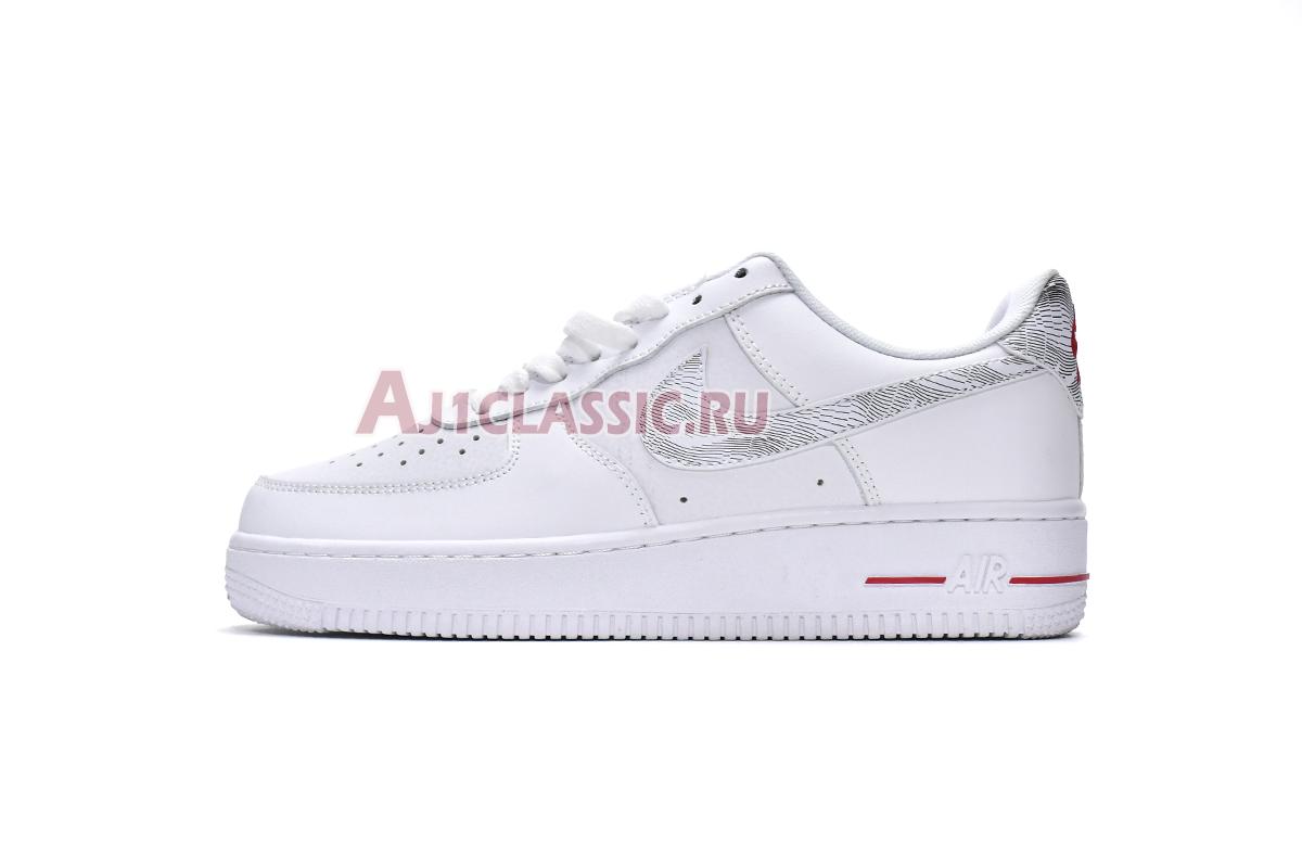 New Nike Air Force 1 Low "Topography Pack - White University Red" DH3941-100 Shoes