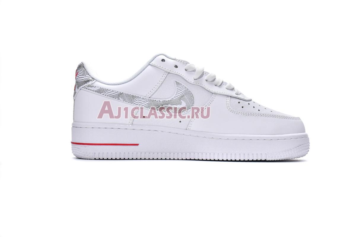 New Nike Air Force 1 Low "Topography Pack - White University Red" DH3941-100 Shoes