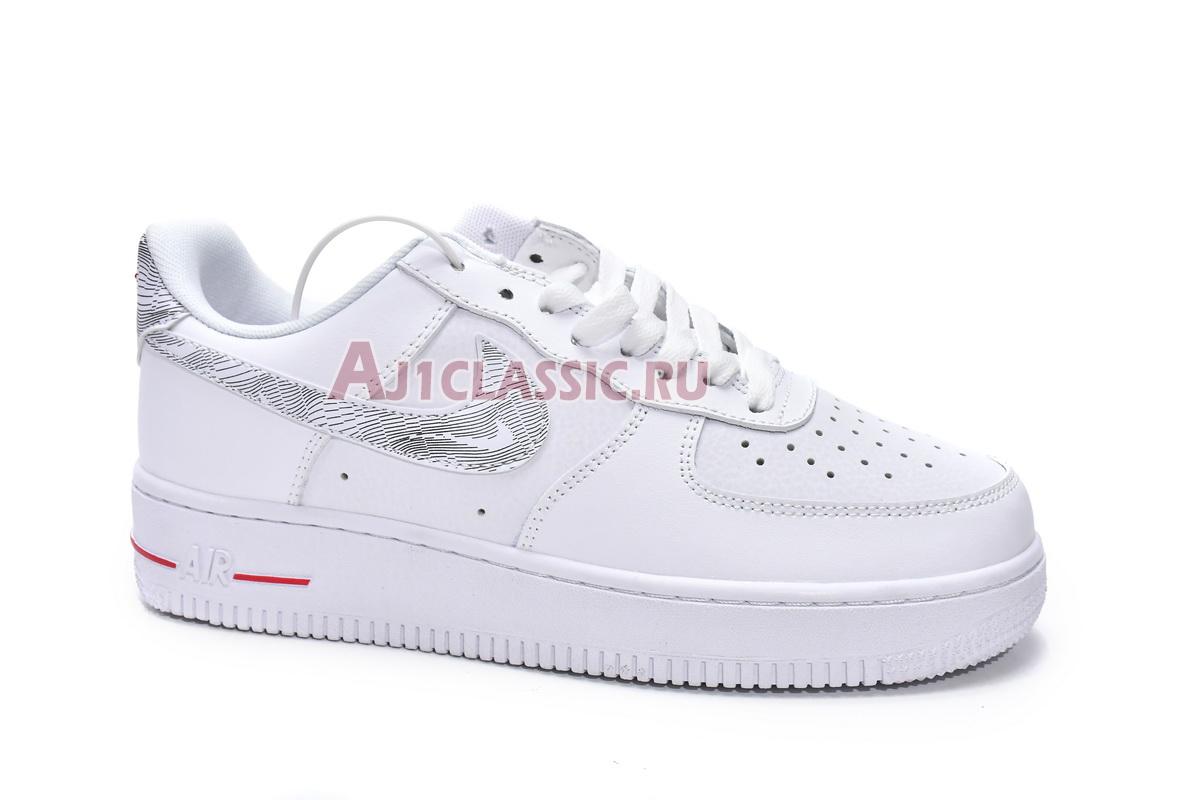 New Nike Air Force 1 Low "Topography Pack - White University Red" DH3941-100 Shoes