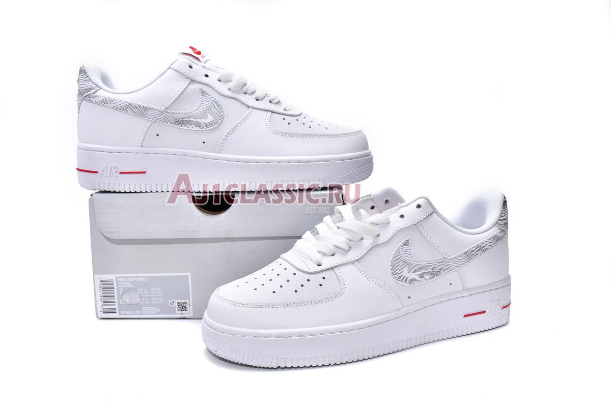 New Nike Air Force 1 Low "Topography Pack - White University Red" DH3941-100 Shoes