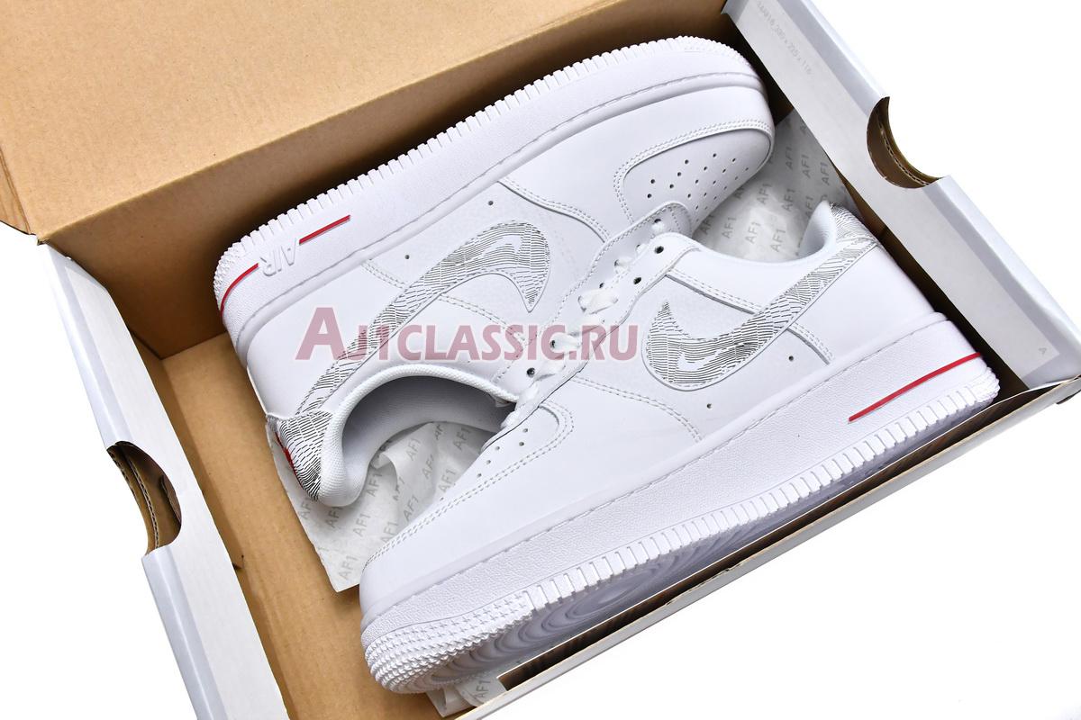 New Nike Air Force 1 Low "Topography Pack - White University Red" DH3941-100 Shoes