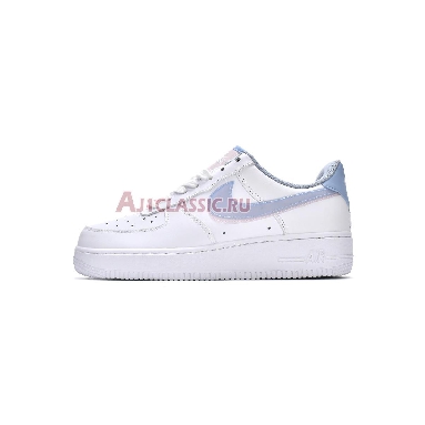 Nike Air Force 1 LV8 GS Double Swoosh CW1574-100 White/Light Armory Blue-Arctic Punch Mens Womens Shoes