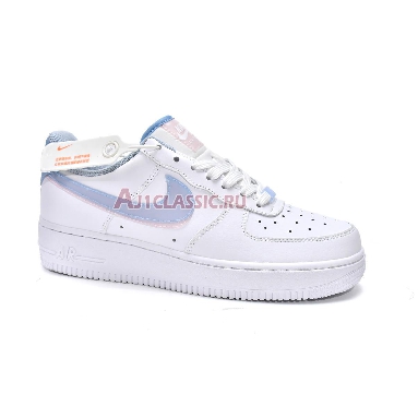 Nike Air Force 1 LV8 GS Double Swoosh CW1574-100 White/Light Armory Blue-Arctic Punch Mens Womens Shoes