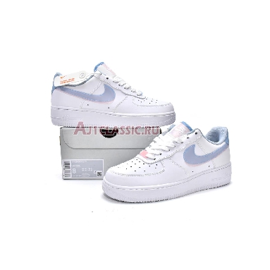 Nike Air Force 1 LV8 GS Double Swoosh CW1574-100 White/Light Armory Blue-Arctic Punch Mens Womens Shoes