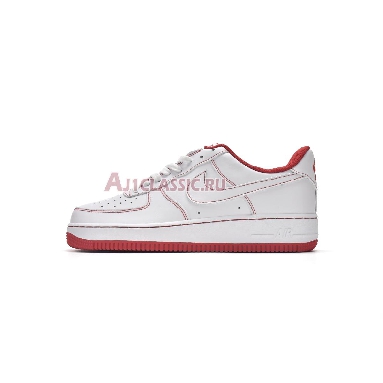 Nike Air Force 1 07 Contrast Stitch - White University Red CV1724-100 White/White-University Red Mens Womens Shoes