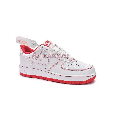 Nike Air Force 1 07 Contrast Stitch - White University Red CV1724-100 White/White-University Red Mens Womens Shoes