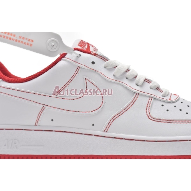 Nike Air Force 1 07 Contrast Stitch - White University Red CV1724-100 White/White-University Red Mens Womens Shoes