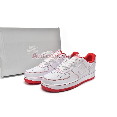 Nike Air Force 1 07 Contrast Stitch - White University Red CV1724-100 White/White-University Red Mens Womens Shoes