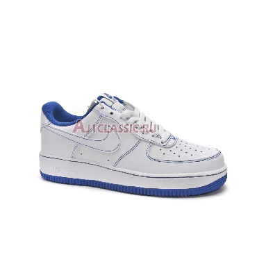 Nike Air Force 1 07 Contrast Stitch - White Game Royal CV1724-101 White/White/Game Royal Mens Womens Shoes