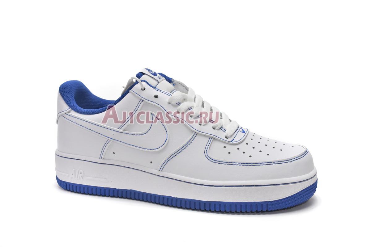 New Nike Air Force 1 07 "Contrast Stitch - White Game Royal" CV1724-101 Shoes