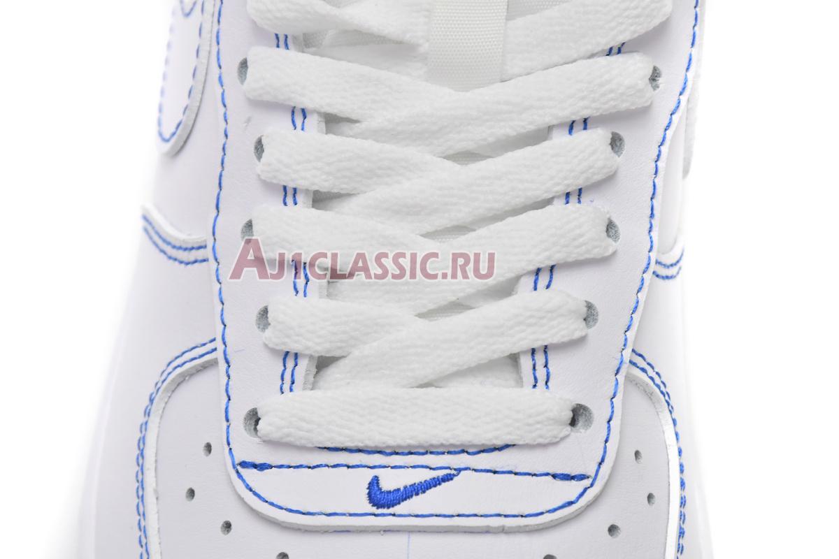 New Nike Air Force 1 07 "Contrast Stitch - White Game Royal" CV1724-101 Shoes