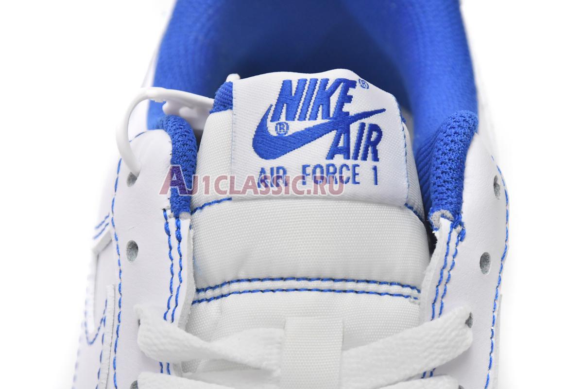 New Nike Air Force 1 07 "Contrast Stitch - White Game Royal" CV1724-101 Shoes