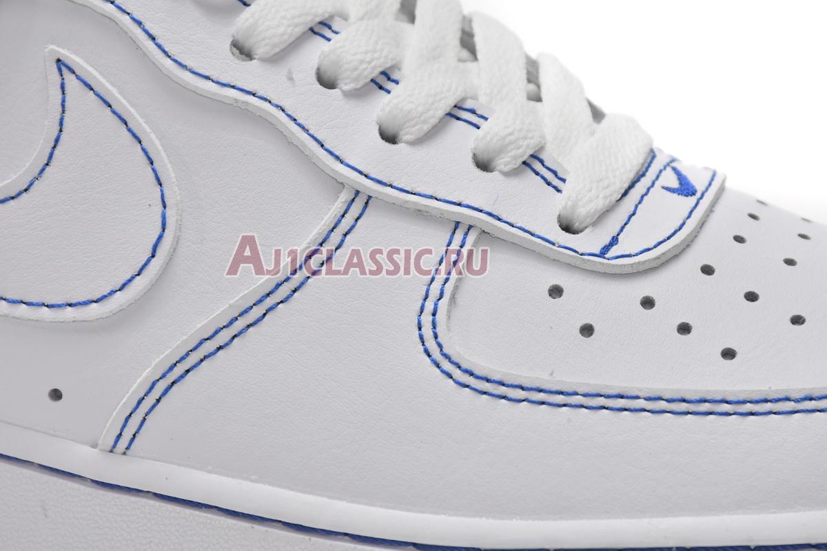 New Nike Air Force 1 07 "Contrast Stitch - White Game Royal" CV1724-101 Shoes