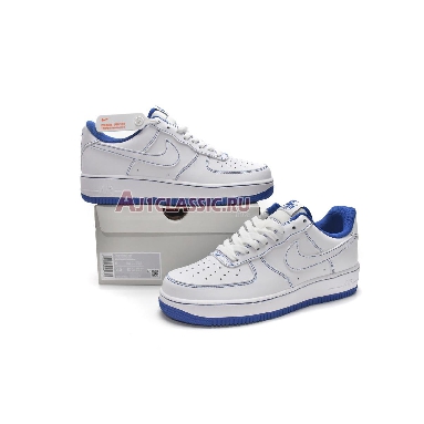 Nike Air Force 1 07 Contrast Stitch - White Game Royal CV1724-101 White/White/Game Royal Mens Womens Shoes