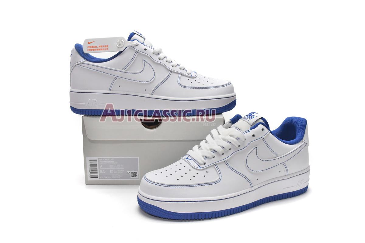 New Nike Air Force 1 07 "Contrast Stitch - White Game Royal" CV1724-101 Shoes