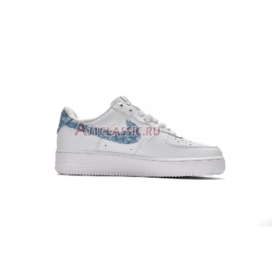 Nike Air Force 1 07 Essentials Blue Paisley DH4406-100 White/Worn Blue/White Mens Womens Shoes