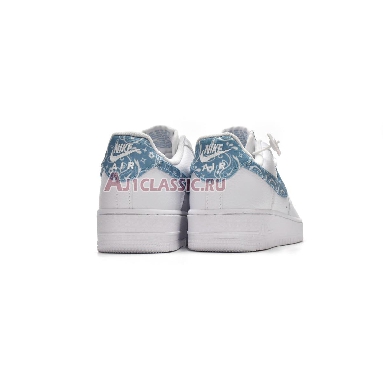 Nike Air Force 1 07 Essentials Blue Paisley DH4406-100 White/Worn Blue/White Mens Womens Shoes