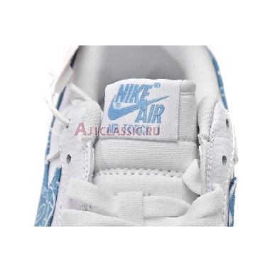 Nike Air Force 1 07 Essentials Blue Paisley DH4406-100 White/Worn Blue/White Mens Womens Shoes