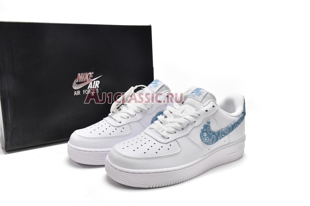 New Nike Air Force 1 07 Essentials "Blue Paisley" DH4406-100 Shoes