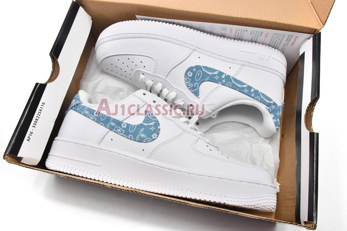 New Nike Air Force 1 07 Essentials "Blue Paisley" DH4406-100 Shoes