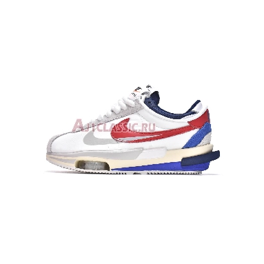 Sacai x Nike Cortez 4.0 OG DQ0581-100 White/Varsity Red/Varsity Royal Mens Womens Shoes