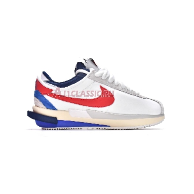 Sacai x Nike Cortez 4.0 OG DQ0581-100 White/Varsity Red/Varsity Royal Mens Womens Shoes