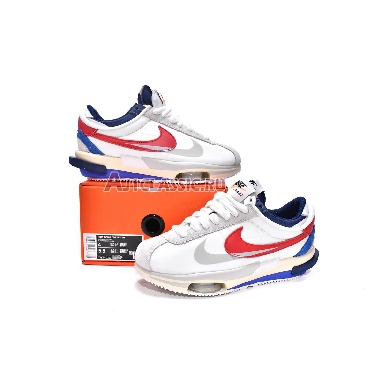 Sacai x Nike Cortez 4.0 OG DQ0581-100 White/Varsity Red/Varsity Royal Mens Womens Shoes