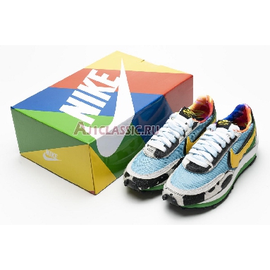 Sacai x Nike LDWaffle Ben & Jerrys CN8899-006 White/Lagoon Pulse/Black/University Gold Mens Womens Shoes