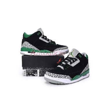 Air Jordan 3 Retro Pine Green CT8532-030 Black/Pine Green-Cement Grey-White Mens Womens Shoes