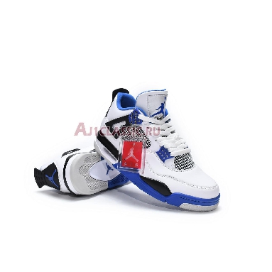 Air Jordan 4 Retro Motorsports 308497-117 White/Game Royal-Black Sneakers