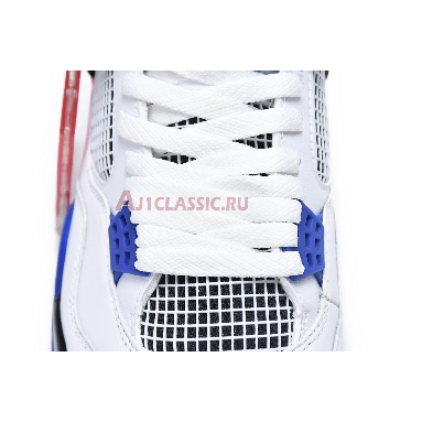 Air Jordan 4 Retro Motorsports 308497-117 White/Game Royal-Black Mens Womens Shoes