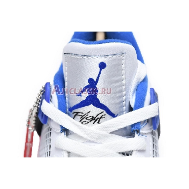 Air Jordan 4 Retro Motorsports 308497-117 White/Game Royal-Black Sneakers