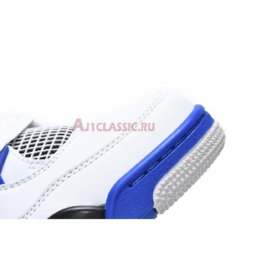 Air Jordan 4 Retro Motorsports 308497-117 White/Game Royal-Black Mens Womens Shoes