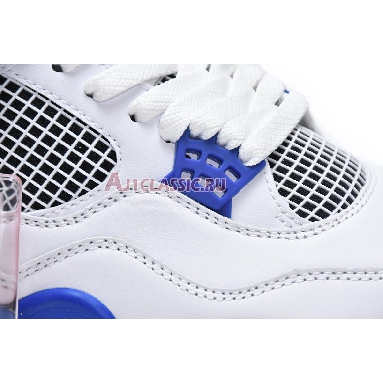 Air Jordan 4 Retro Motorsports 308497-117 White/Game Royal-Black Sneakers