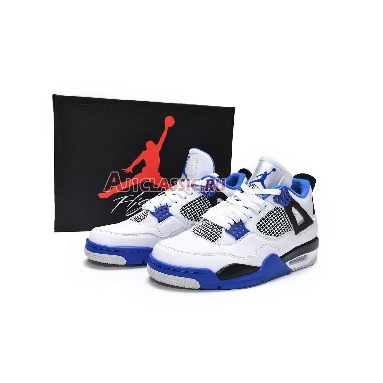 Air Jordan 4 Retro Motorsports 308497-117 White/Game Royal-Black Sneakers