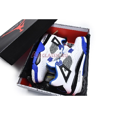 Air Jordan 4 Retro Motorsports 308497-117 White/Game Royal-Black Sneakers