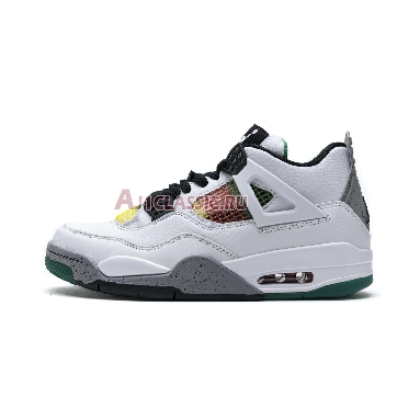 Air Jordan 4 Retro Rasta AQ9129-100 White/University Red/Lucid Green/Black Sneakers