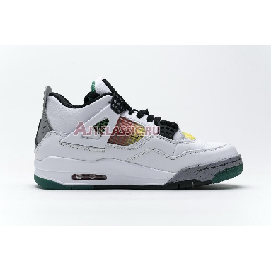 Air Jordan 4 Retro Rasta AQ9129-100 White/University Red/Lucid Green/Black Sneakers