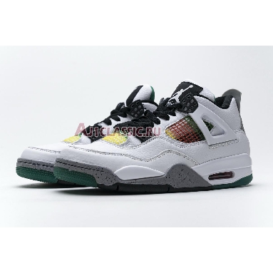 Air Jordan 4 Retro Rasta AQ9129-100 White/University Red/Lucid Green/Black Sneakers