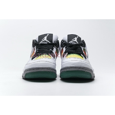 Air Jordan 4 Retro Rasta AQ9129-100 White/University Red/Lucid Green/Black Sneakers