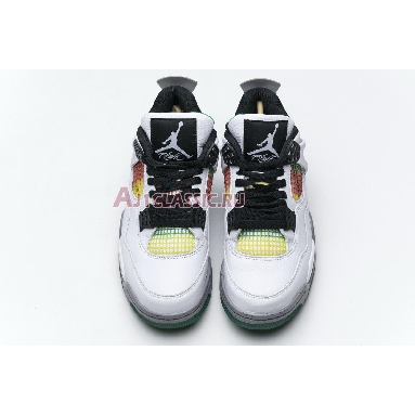 Air Jordan 4 Retro Rasta AQ9129-100 White/University Red/Lucid Green/Black Sneakers