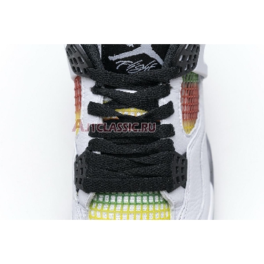 Air Jordan 4 Retro Rasta AQ9129-100 White/University Red/Lucid Green/Black Mens Womens Shoes