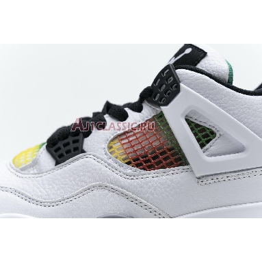 Air Jordan 4 Retro Rasta AQ9129-100 White/University Red/Lucid Green/Black Mens Womens Shoes