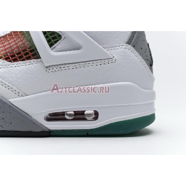 Air Jordan 4 Retro Rasta AQ9129-100 White/University Red/Lucid Green/Black Mens Womens Shoes