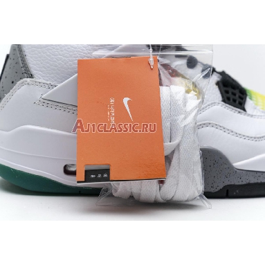 Air Jordan 4 Retro Rasta AQ9129-100 White/University Red/Lucid Green/Black Mens Womens Shoes