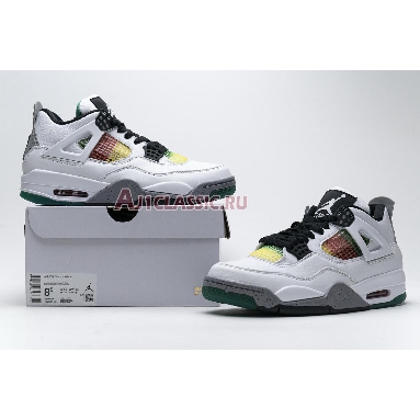 Air Jordan 4 Retro Rasta AQ9129-100 White/University Red/Lucid Green/Black Sneakers